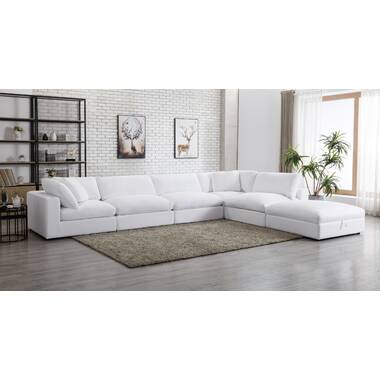 Weisman reversible modular sectional with deals ottoman